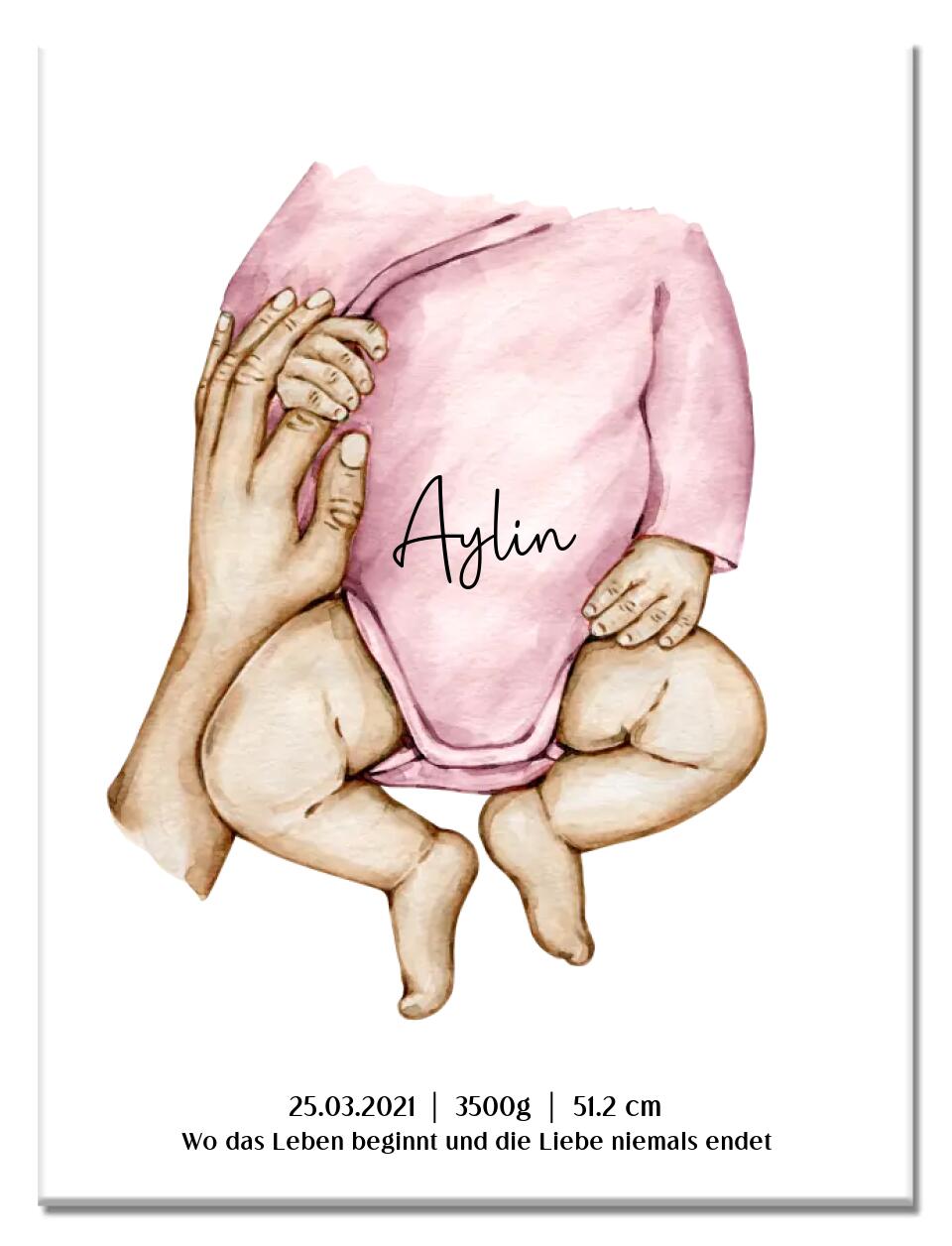 Neugeburt Baby mit Hand Mutter