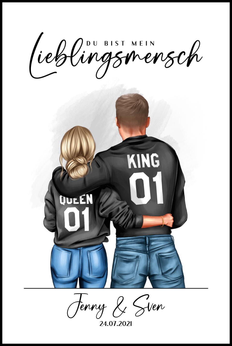 King & Queen Paar/Freunde