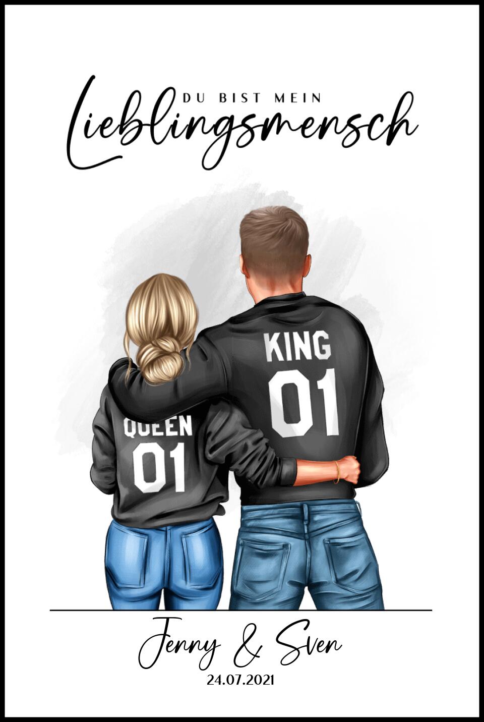 King & Queen Paar/Freunde