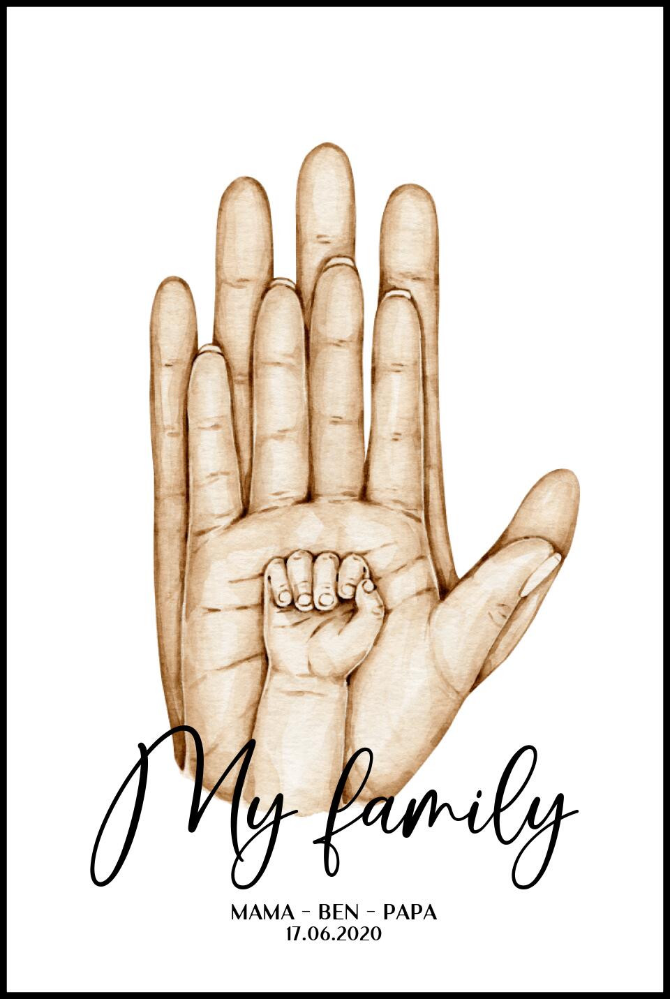 Hände von Eltern mit Babyhände (1-2 Baby's)