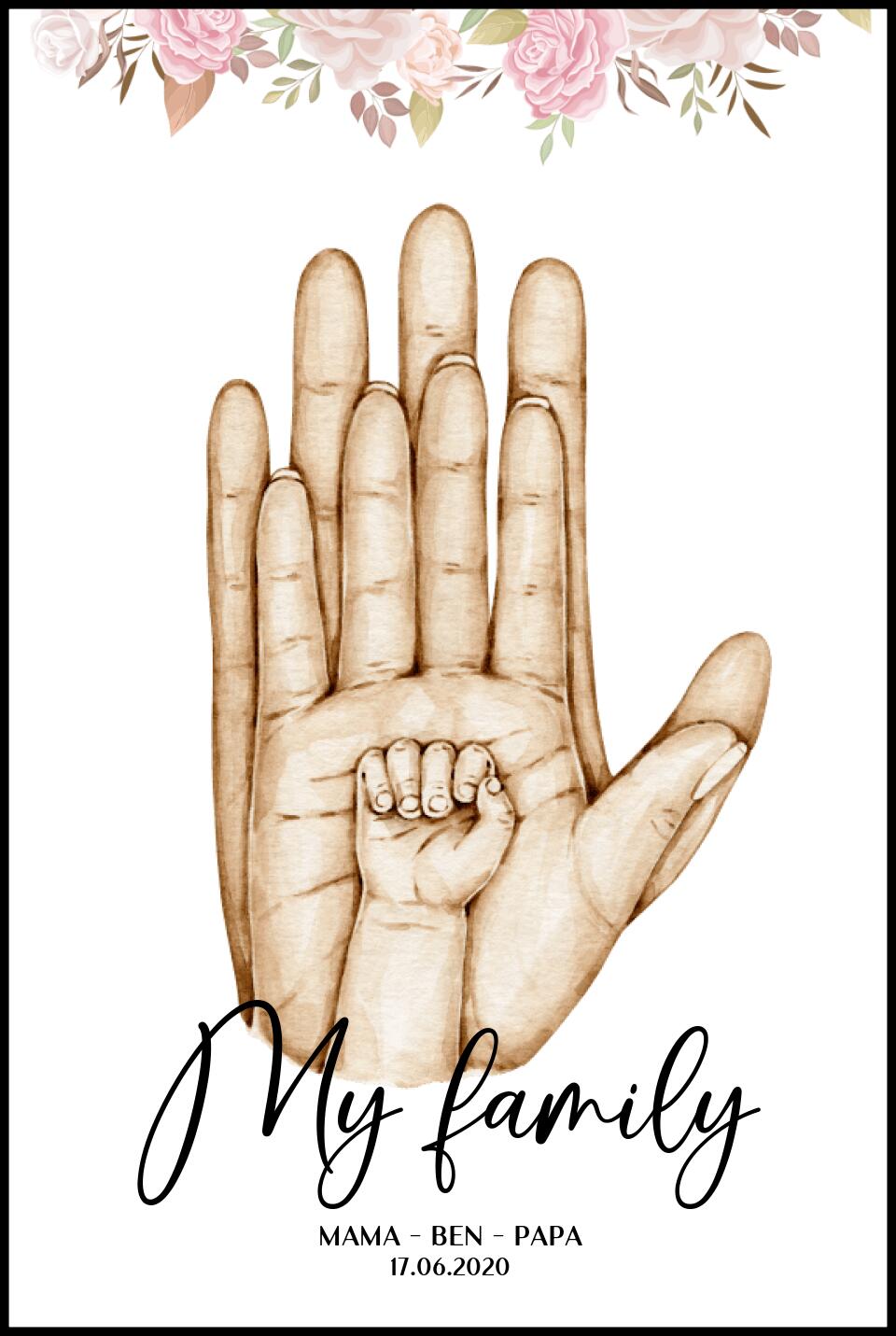 Hände von Eltern mit Babyhände (1-2 Baby's)