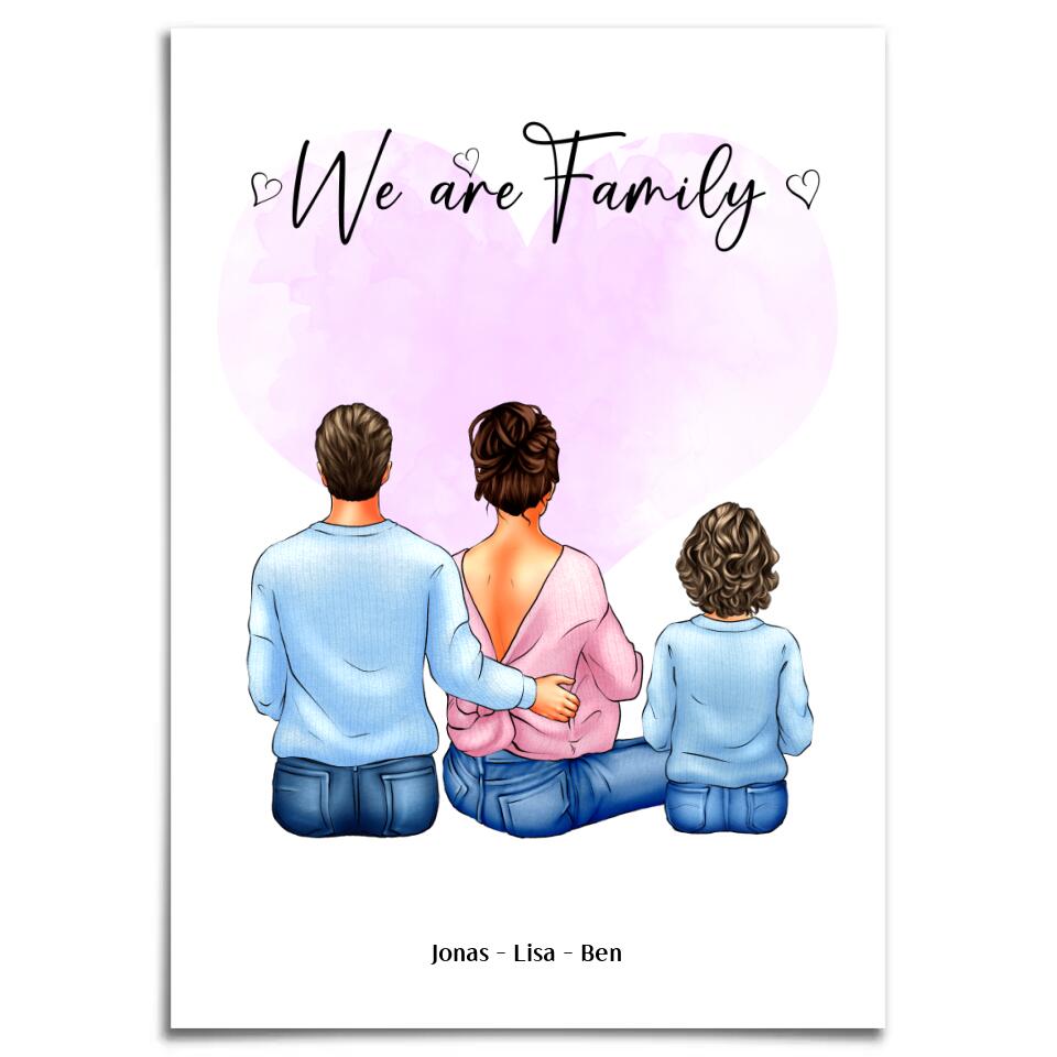 Familienbild - Poster (verschiedene Varianten)