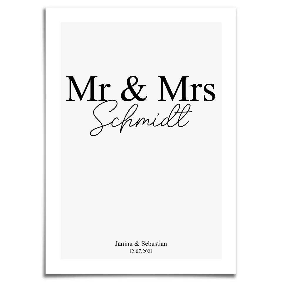 Mr & Mrs Poster