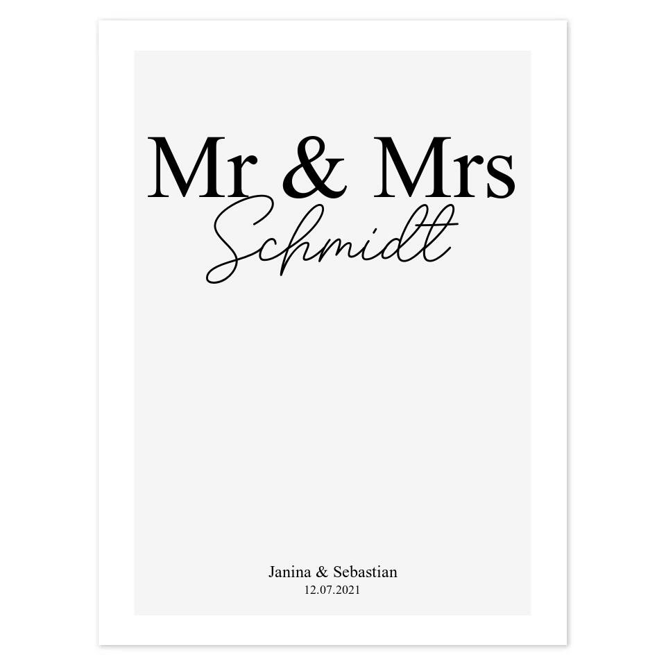 Mr & Mrs Poster