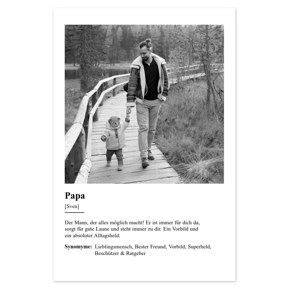 Definition "Papa" Fotoposter