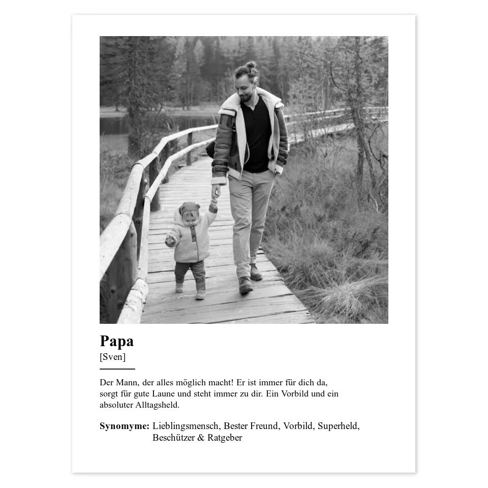 Definition "Papa" Fotoposter