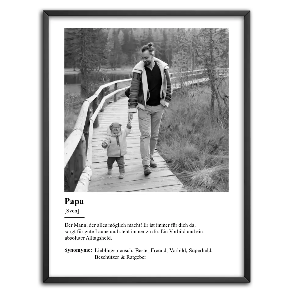 Definition "Papa" Fotoposter