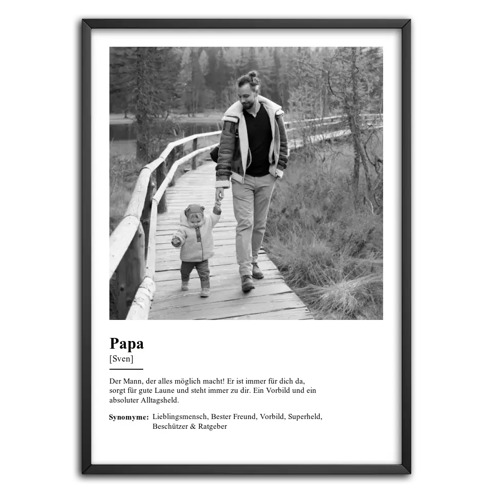 Definition "Papa" Fotoposter