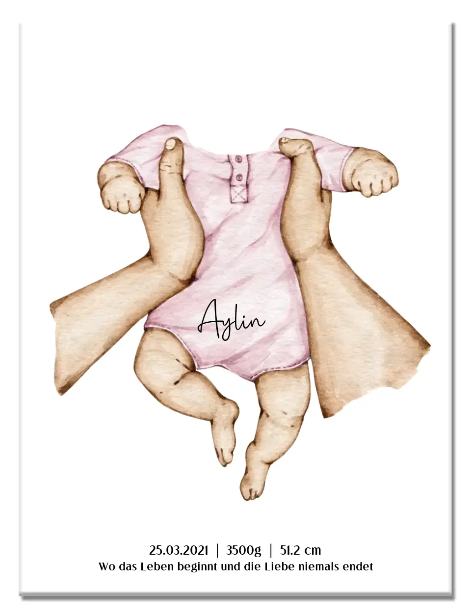 Neugeburt Baby mit Hände Eltern