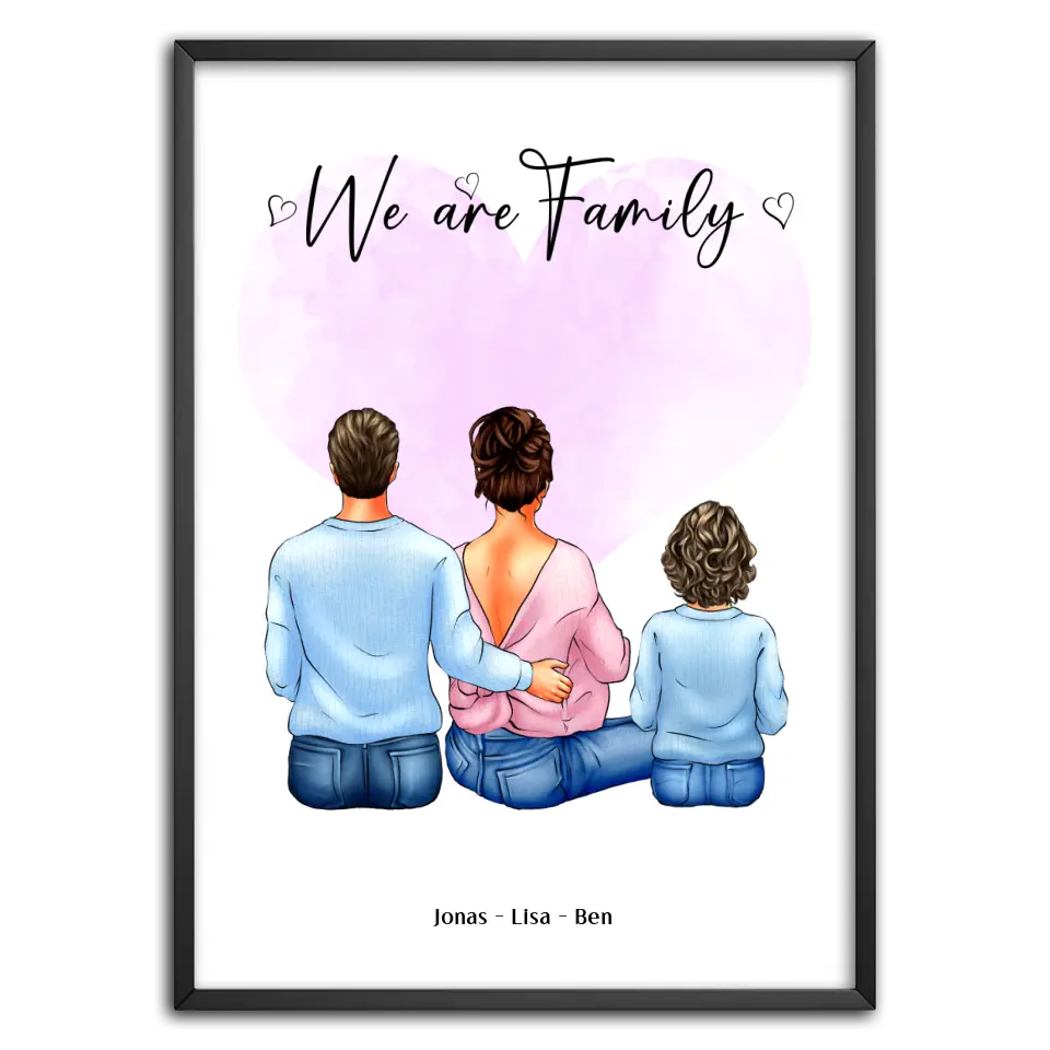 Familienbild - Poster (verschiedene Varianten)